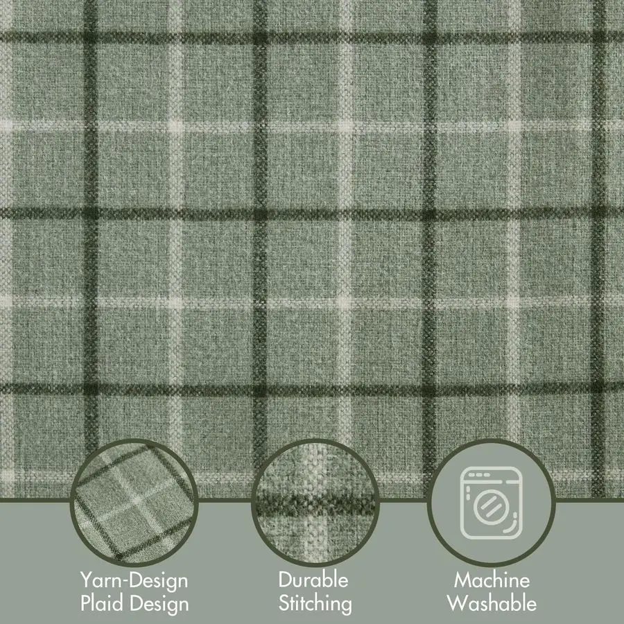 Anaheim Tenda per finestra scozzese da cabina, fodera in pile con isolamento termico, decorazione del soggiorno, tenda oscurante per camera da letto, 1 singolo