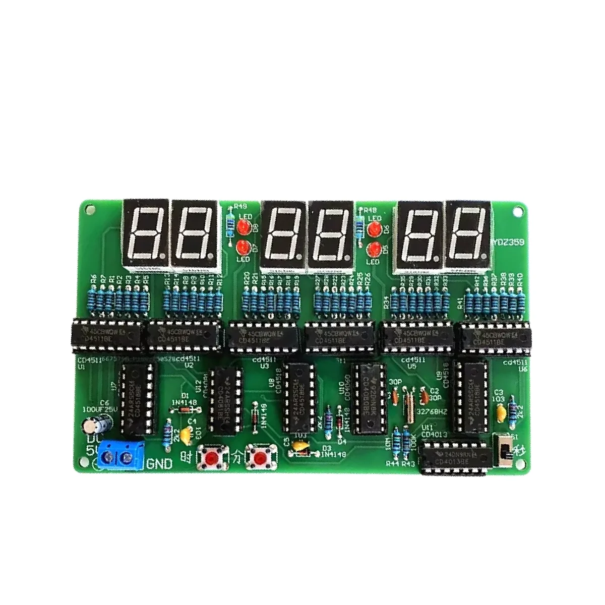 6-Digit Digital Clock DIY Soldering Kit,Electronic Alarm Clock Project for STEM Teaching Student Hobby Practice