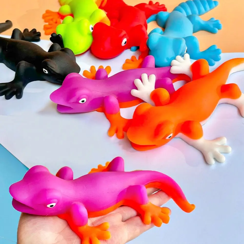 Novidade tpr brinquedo interativo das crianças brinquedo fidget pitada squeeze pitada brinquedo dos desenhos animados engraçado simulação lagarto ventilação brinquedo criança brinquedos