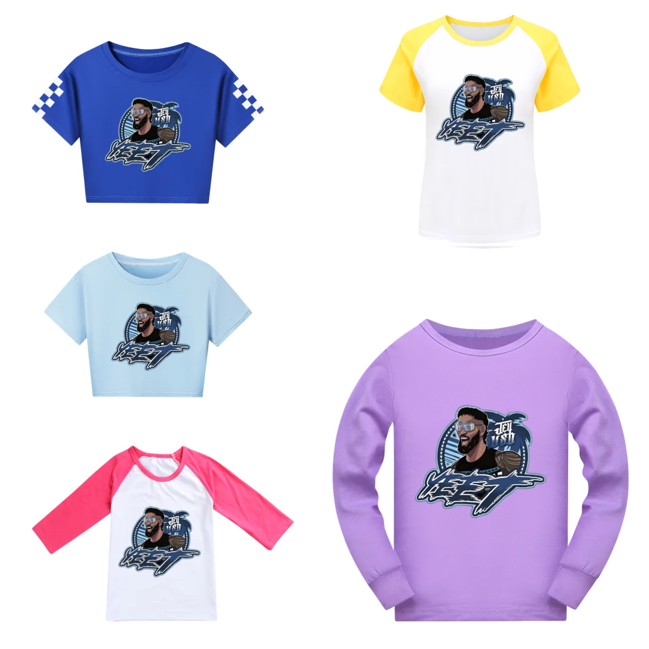 تي شيرت صيفي جديد للأطفال الأولاد ملابس أطفال جميلة YEET ملابس أطفال بنات بأكمام قصيرة ملابس أطفال 4822