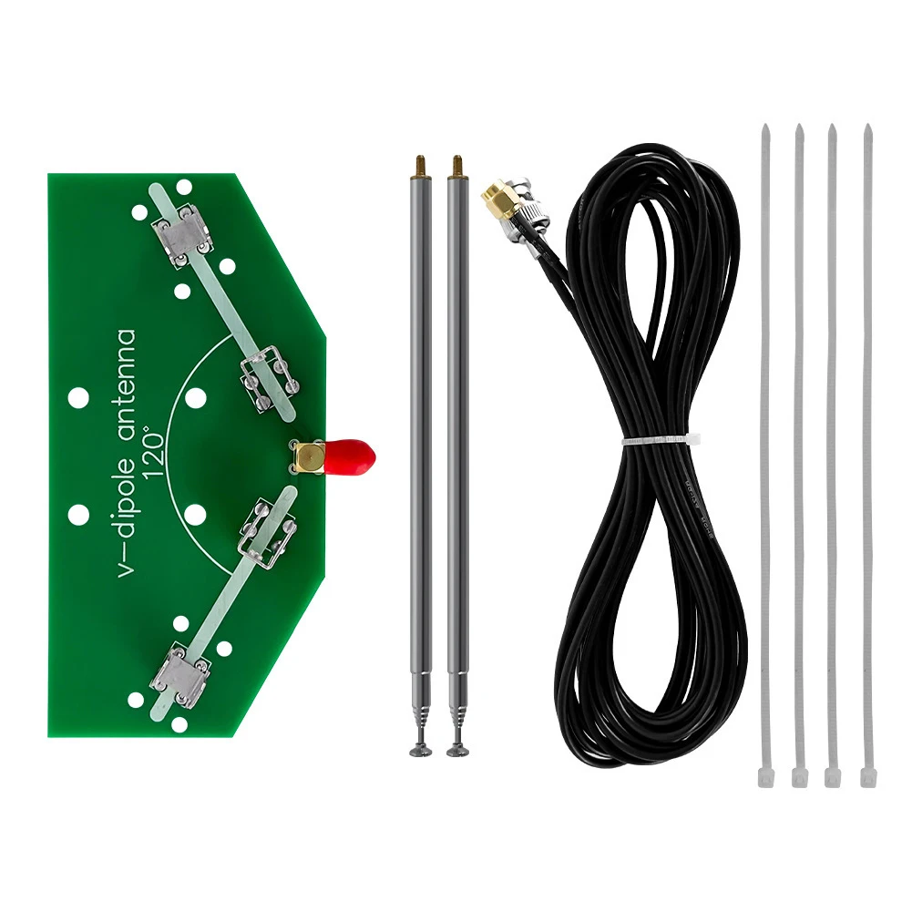 V Shaped Dipole Kit 137MHz Adjustable Pull Rod For For Satellite Aviation Cloud Map Signal Reception DIY Assembly Tool