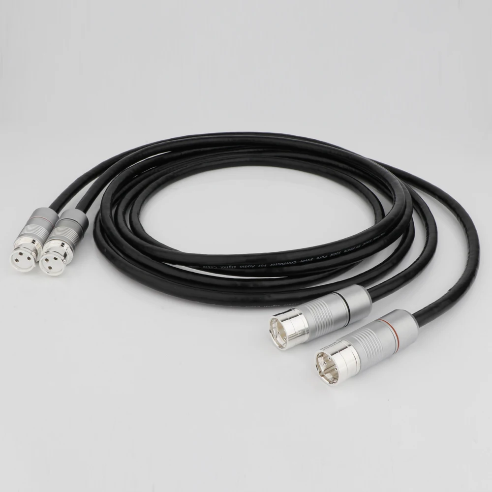 

Preffair X430 99.998% Silver XLR Cable HiFi Audio XLR Balanced Cable Interconnect Silver-Plated Plug Solid PSS Pure Silver Core