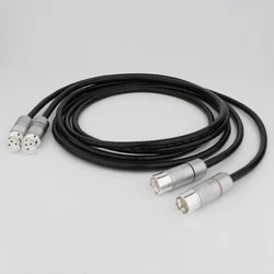 Preffair X430 99.998% Silver XLR Cable HiFi Audio XLR Balanced Cable Interconnect Silver-Plated Plug Solid PSS Pure Silver Core