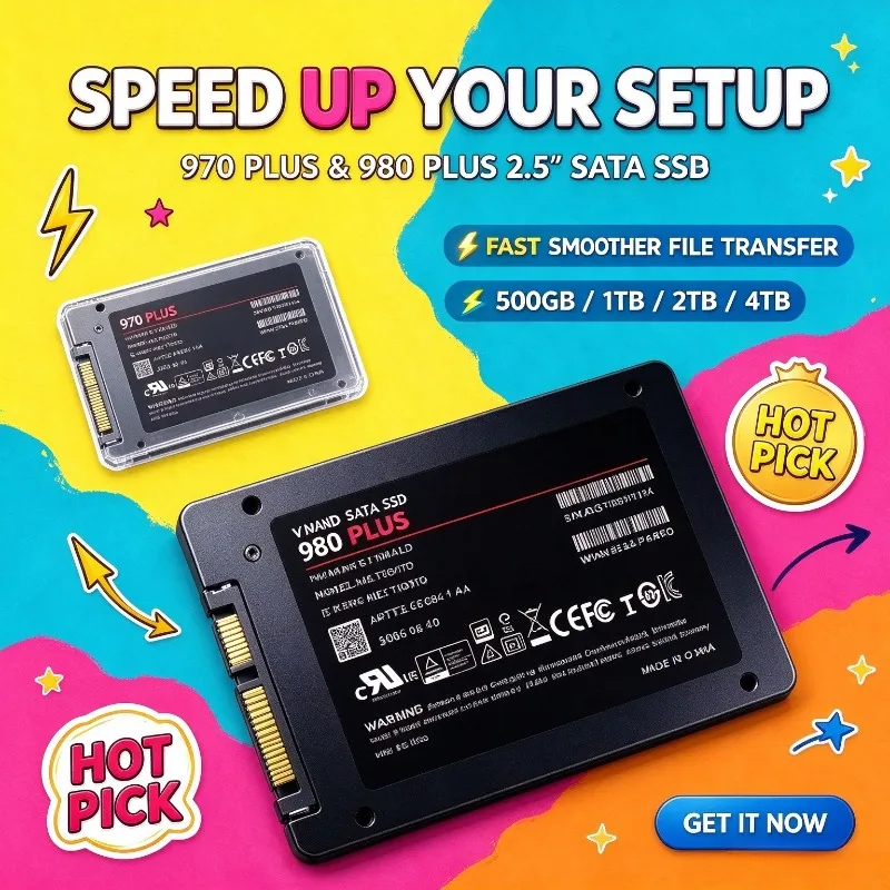 Internal HDD Solid State Disk 970/980 PLUS 2.5 Inch SSD 500GB 1TB 2TB 4TB Hard Drive Sata3 For Laptop Microcomputer Desktop Home