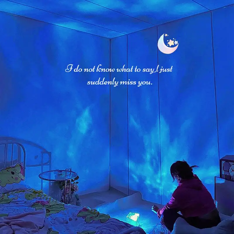 Dynamic Rotating Night Light 16-Color Acrylic Lamp With Remote Control Room Ornaments For Children's Room Party Coffee Table