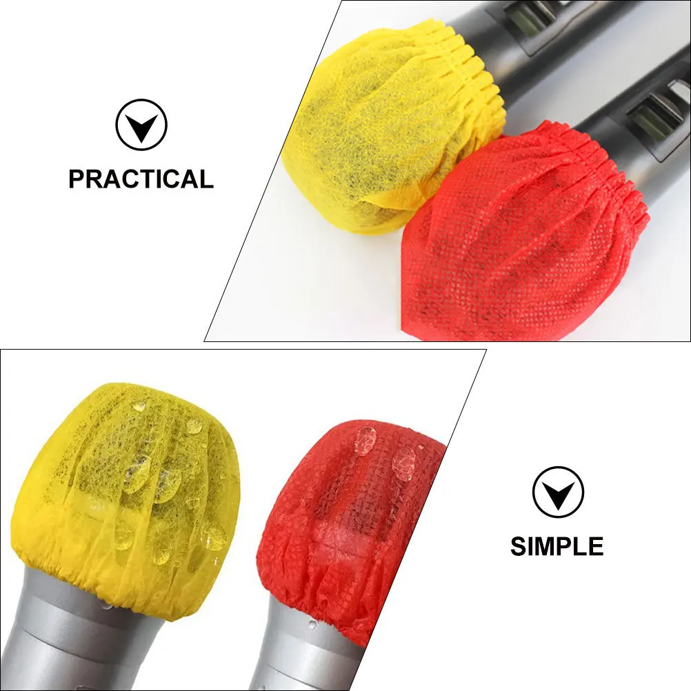 

200Pcs Microphone Windscreen Non-Woven Material Optimal Quality Easy Clean Sound Reinforcement Ktv Supply Accessory