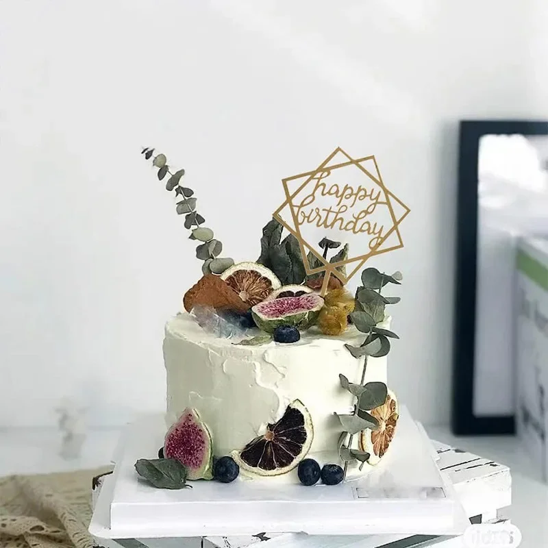 10 Stück Silber Gold Acryl Happy Birthday Cake Topper Baby Shower Party Dekorationen Cupcake Topper Jubiläumsfeier – Detail 9