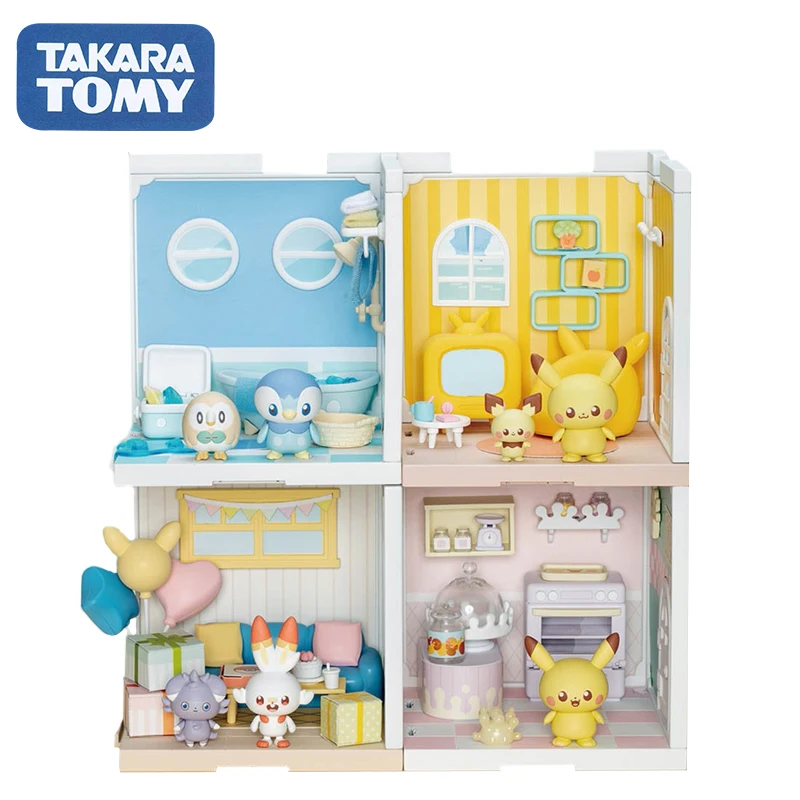 TAKARA TOMY Pokemon Series Assembled Toys Pokepeace Tabletop Decorative Peripheral Models Birthday Gift for Children Decoration