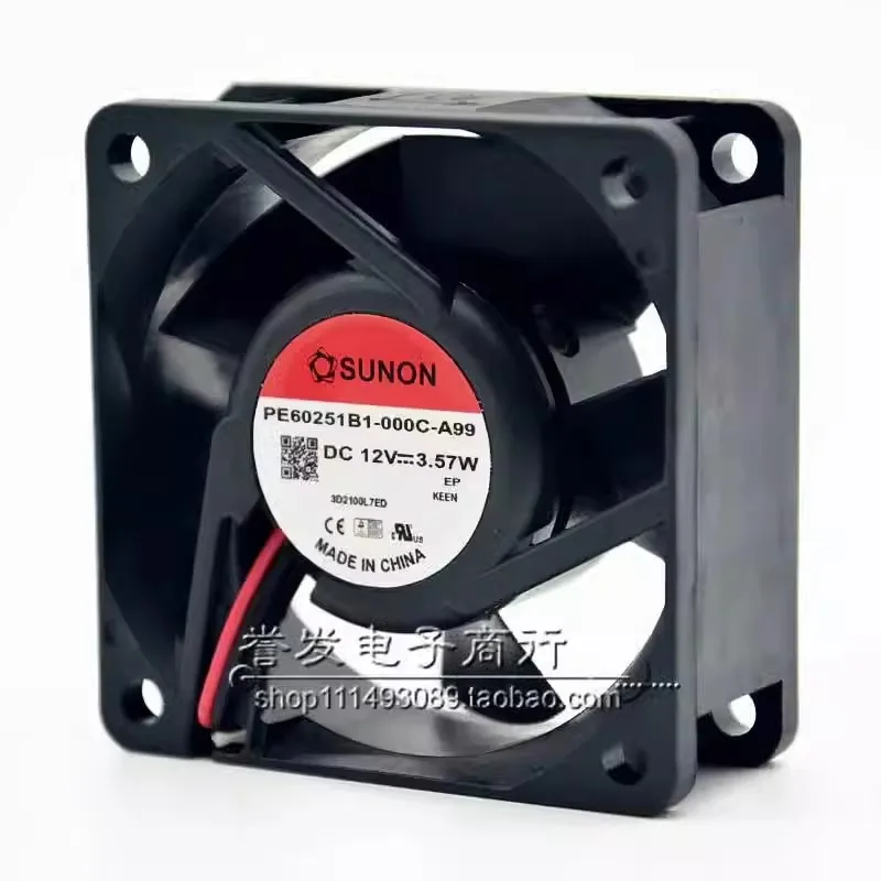 

Original PE60251B1-000C-G99 60 * 60 * 25MM 6CM 12V 3.57W Inverter Cabinet Cooling Fan