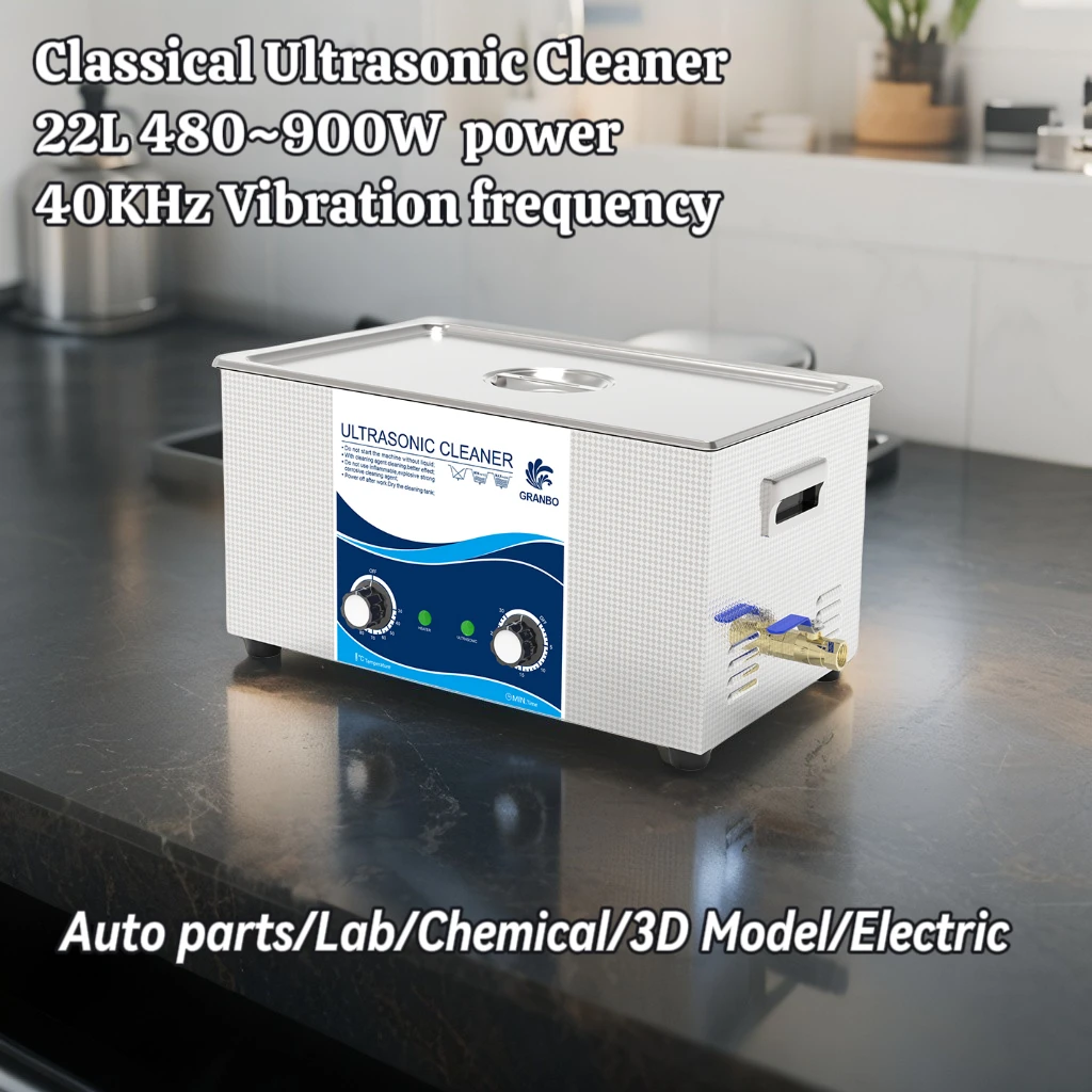 2025 جرانبو آلة التنظيف بالموجات فوق الصوتية 22L 480 ~ 900 واط بالموجات فوق الصوتية الأنظف 40 كيلو هرتز التدفئة غسالة قطع غيار السيارات النفط إزالة مختبر الكيميائية