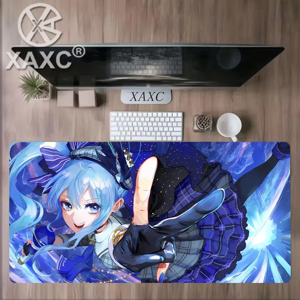 Hoshimati Suisei Mouse pad Large e-sports game player mouse pad laptop keyboard pad non-slip mat coaster PC carpet HD XAXC