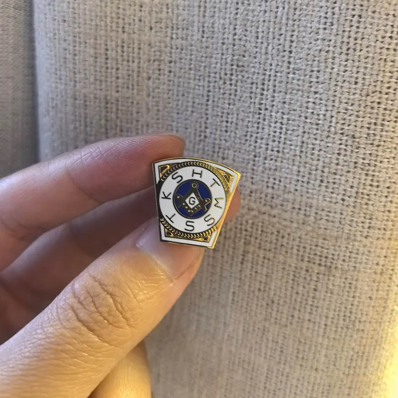 Masonic Mark Master Mason Royal Arch Freemason Lapel Pin Keystone Badges Metal Craft Enamel Cufflink Tie Clips Bars