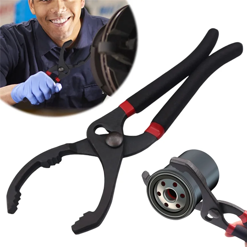 

A03F-Car Oil Filter Pliers Clamp Type Wrench Oil Filter Remove Disassembly Tool Filter Wrench