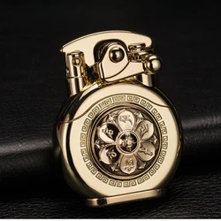 Zorro Rocker Six-Word Mantra Twelve Zodiac Armor Rotating Round Clock Lighter Men's Compact Gift