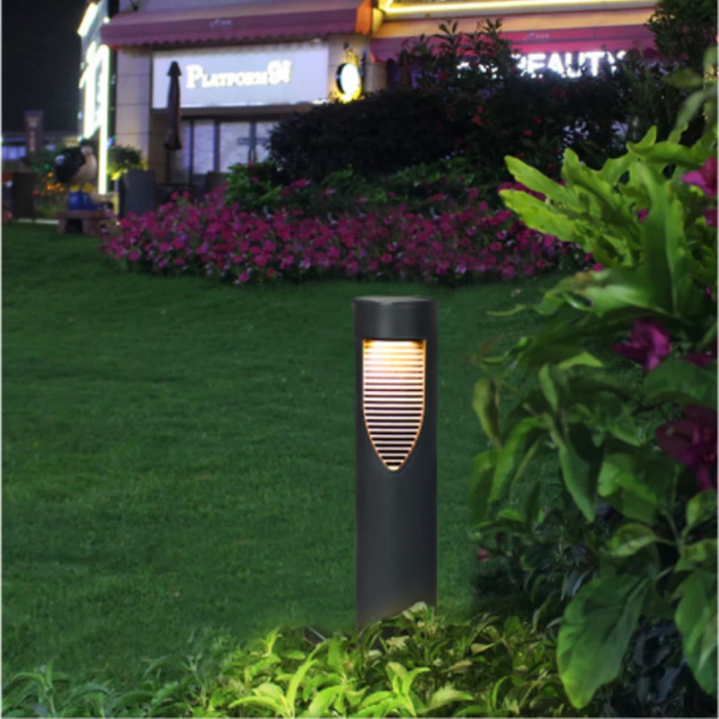 Energia solare, prato, decorazione del giardino, terra, paesaggio della Villa, lampada da giardino a Led cilindrica (tipo a spina di terra)