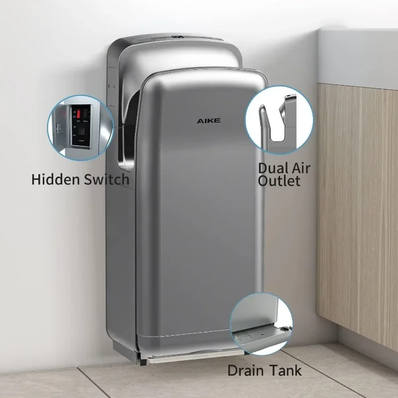 Filtered Vertical Hand Dryer Premium, Smart Warm Wind, Two Options for Air Velocity