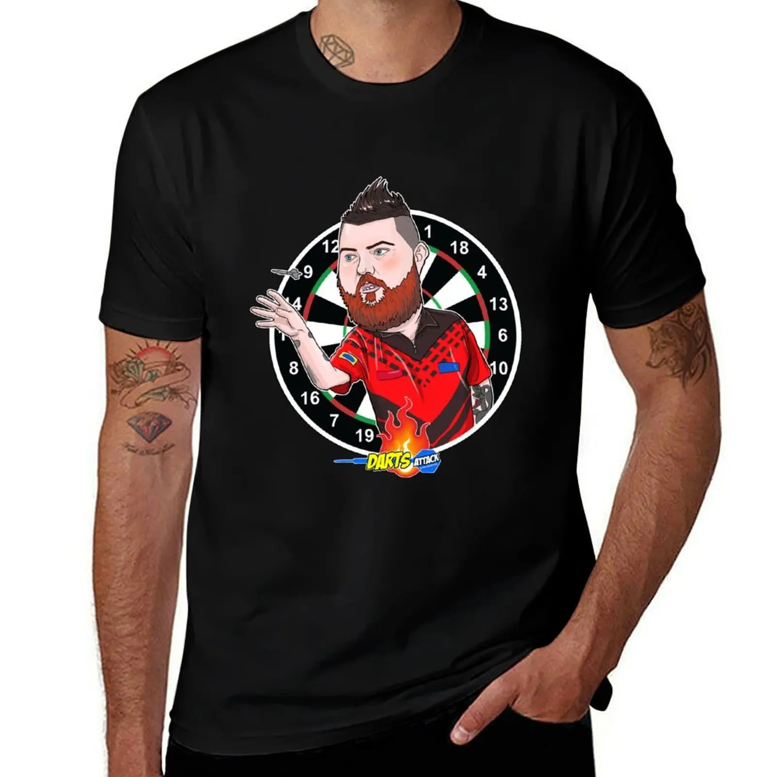 

Caricatura Michael Smith by Darts Attack T-Shirt man t shirts for men man t shirts cotton T-Shirt