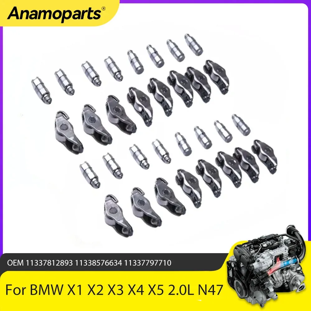 

Engine Parts Rocker Arms Hydraulic Lifters Fit 2.0 L Diesel N47 For BMW E81 E87 F20 F22 F87 X1 X2 X3 X4 X5 X6 X7 116d 120d 2.0L