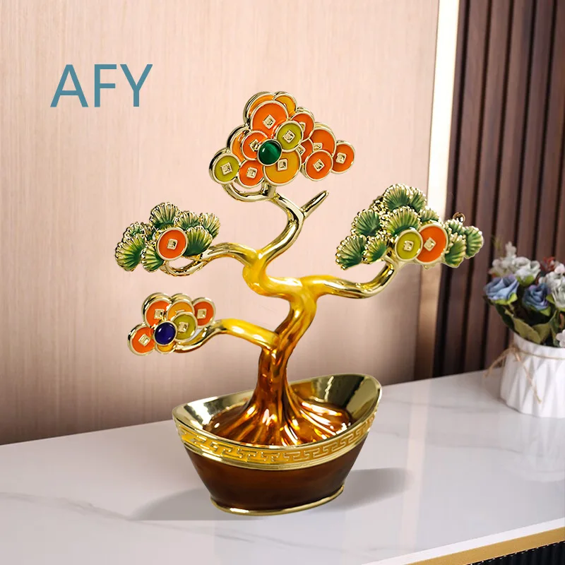 Lucky Money Tree Feng Shui Decoration for Home Living Room TV Stand Office Opening Housewarming Gift