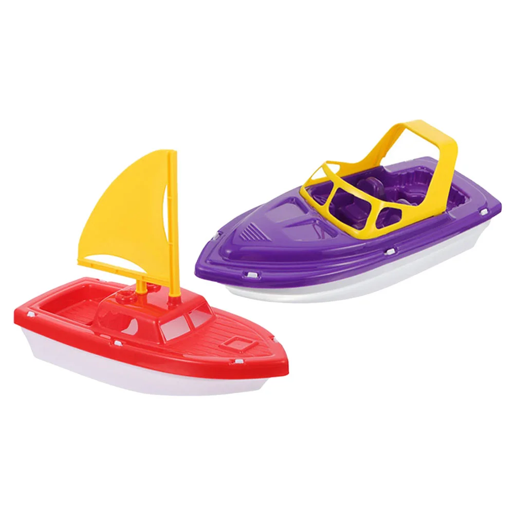 2 pezzi giocattolo da spiaggia piccolo barca giocattoli vasca da bagno 1-3 anni mini plastica divertente piscina per bambini acqua per bambini