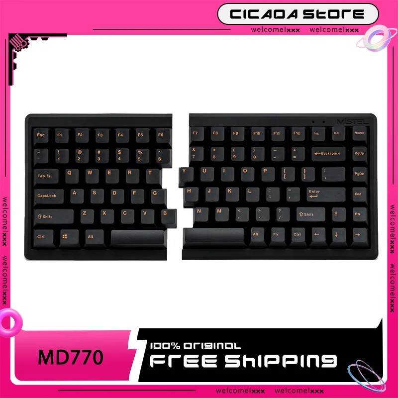 

Механическая клавиатура Mistel Md770, Проводная Механическая клавиатура с разрезом, эргономичная двойная система, совместимая с Rgb, игровая, офисная, пользовательский подарок