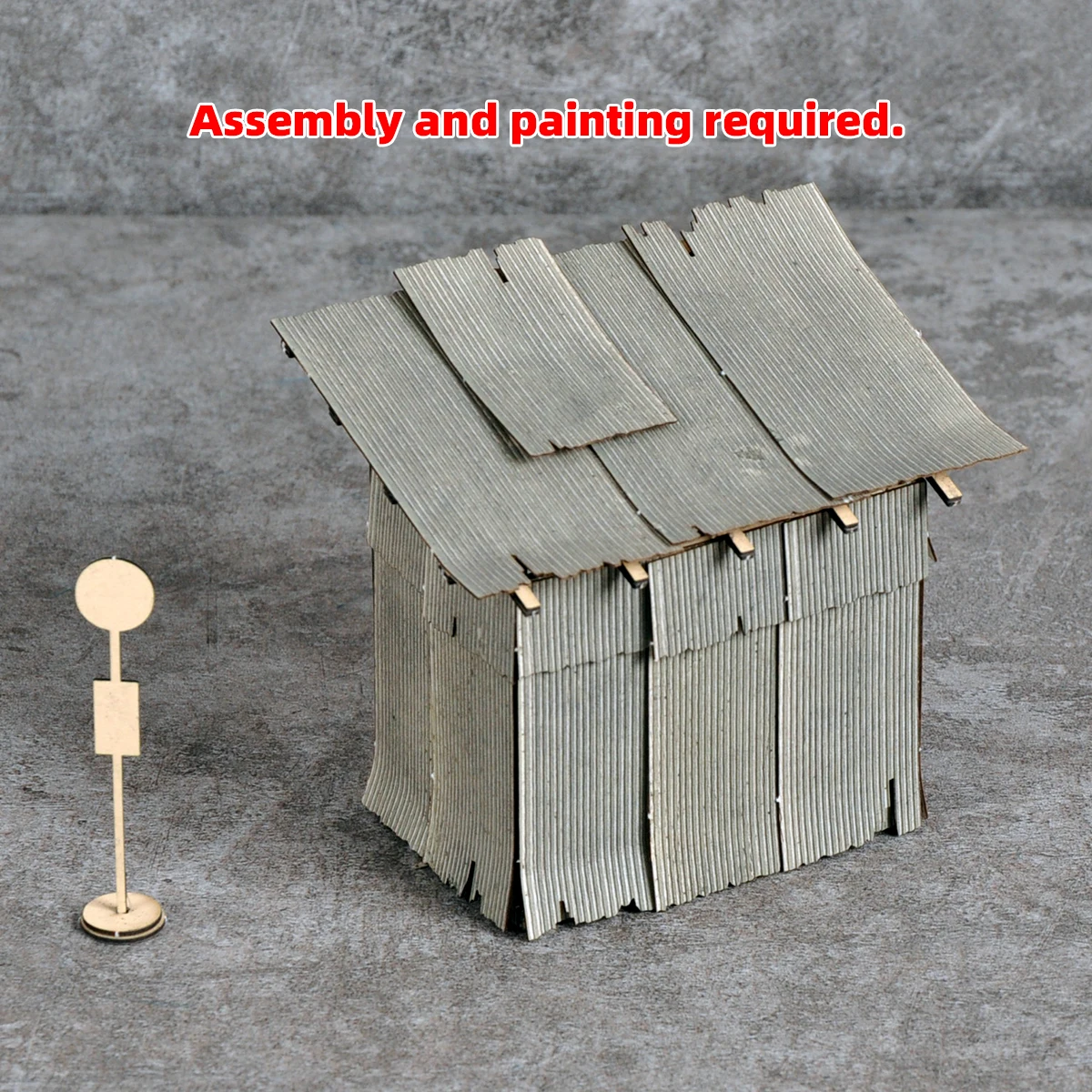 Architekturmodell-Bausatz Sandtisch Miniaturgebäude Blechhaus Landhaus Blockhaus Diorama Maßstabsmodell-Set 1/35/48/64/72 – Detail 2