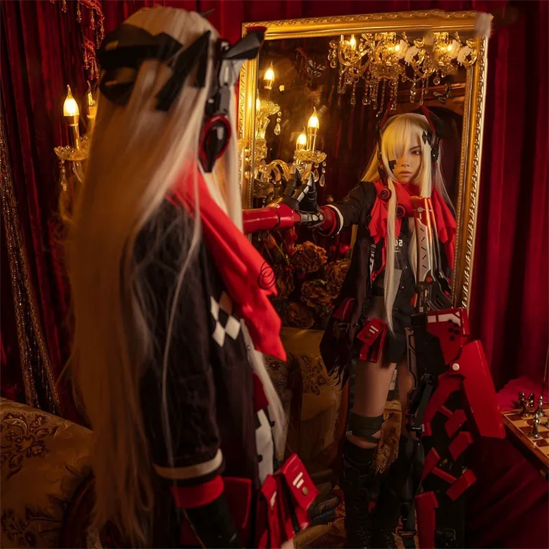 QQ8 لعبة رمادي الغراب معاقبة تأثيري لوسيا قرمزي الهاوية تأثيري حلي موحدة أحذية شعر مستعار أنيمي هالوين زي البدلة Pro5Lk¥