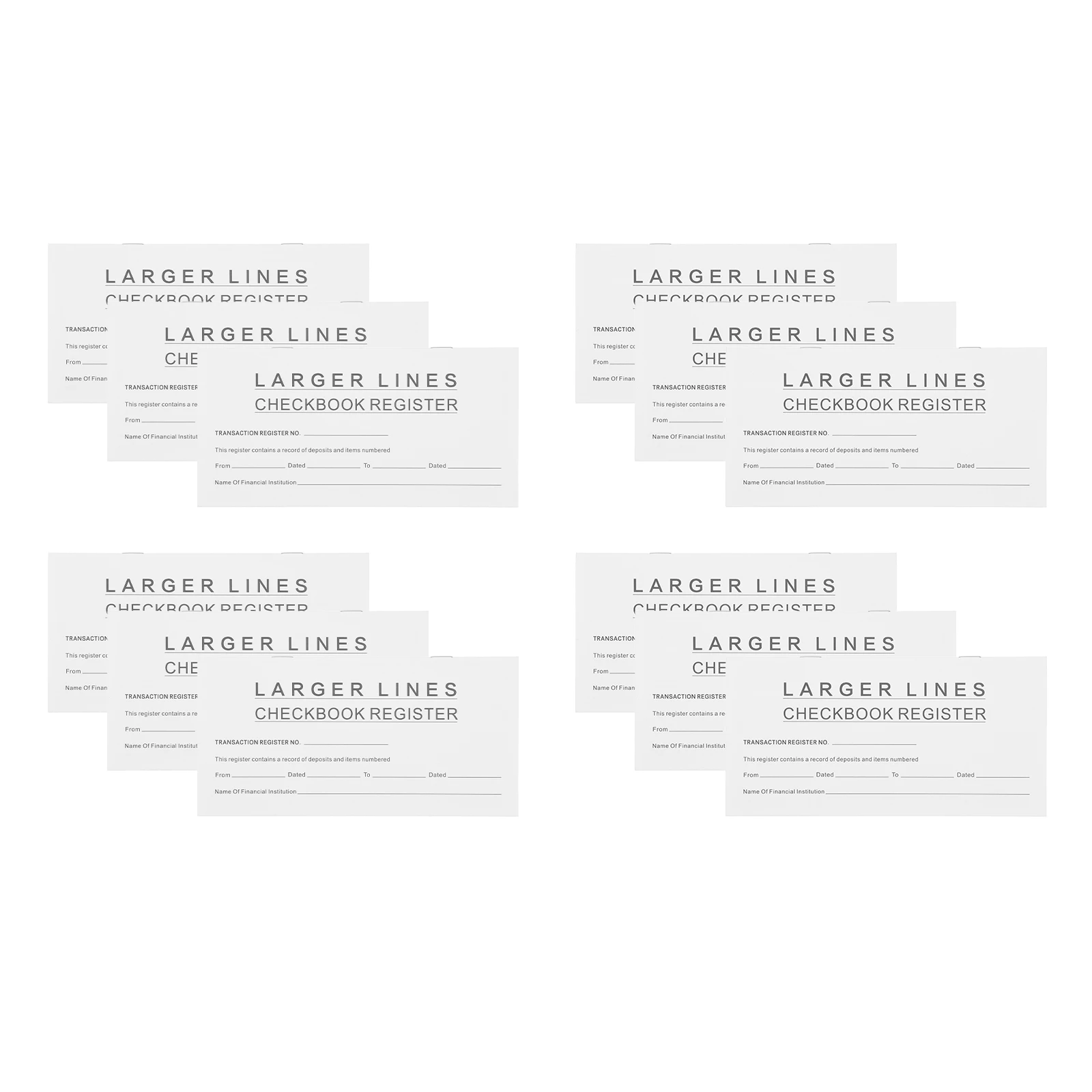 12 قطعة من سجلات دفتر الأستاذ سهلة القراءة بحجم محمول لفتحص الأعمال الشخصية المالية