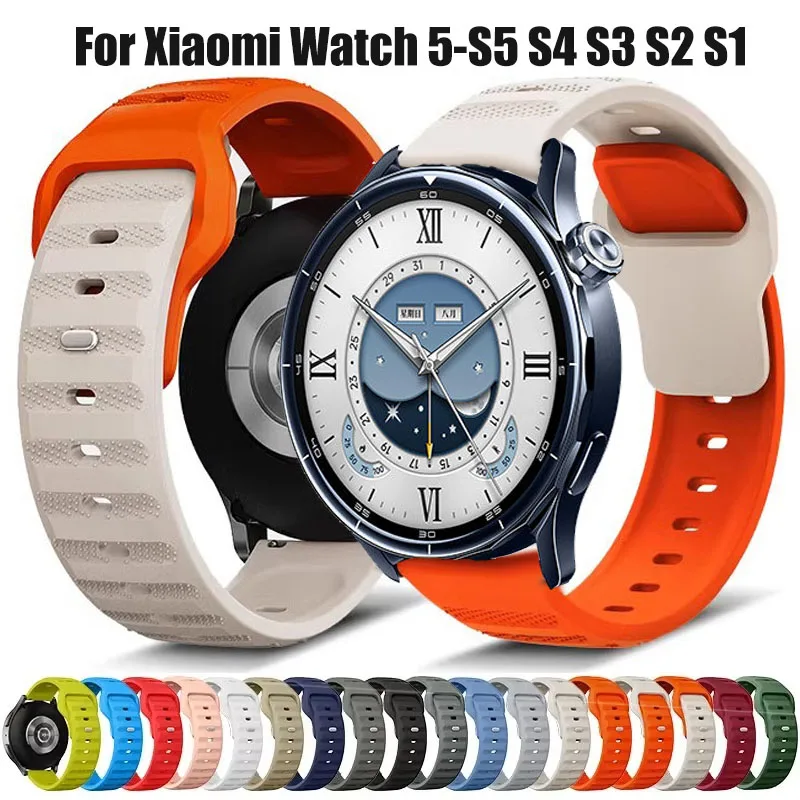 22mm Sport-Silikonarmband für Xiaomi Watch 5 S5 Armband für Xiaomi Watch 2Pro/Mi Color 2/S4 S3 S2 S1 Active S1 Pro