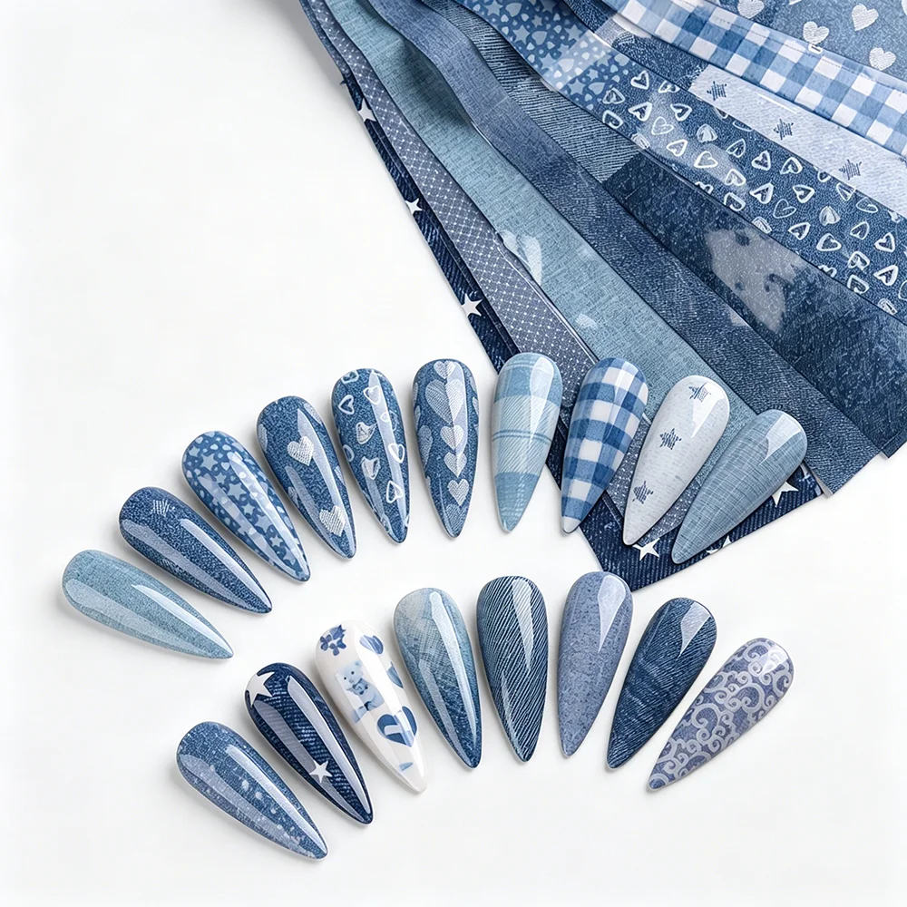 10 Rotoli di Adesivi per Unghi - Nail Art Denim recensione e prezzo