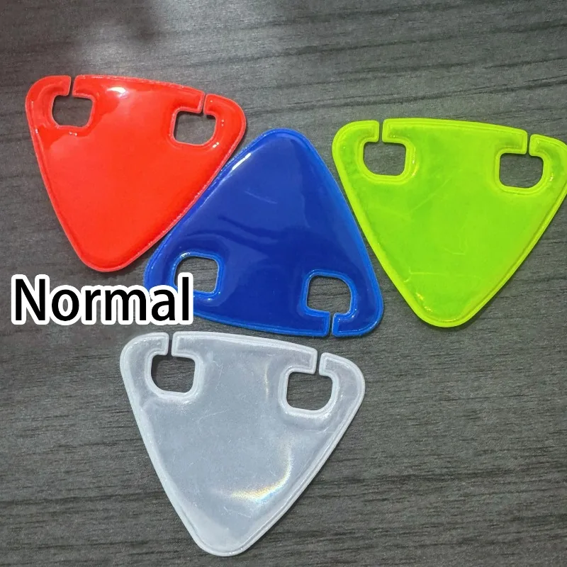 높은 가시성 자전거 반사판 삼각형 안전 경고 태그 야간 라이딩 TPU 방수 자전거 산악 자전거 반사 펜던트