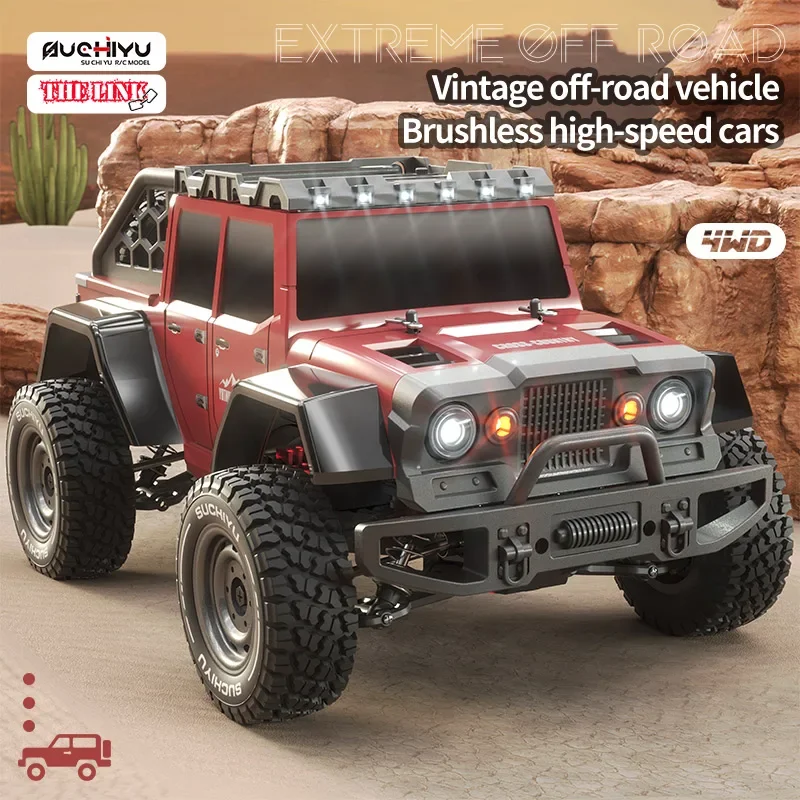 

Retro Four-wheel Drive Rc Car 2.4G Full-scale Professional Climbing Off-road Vehicle 1/16 Simulation Boy Model Toy