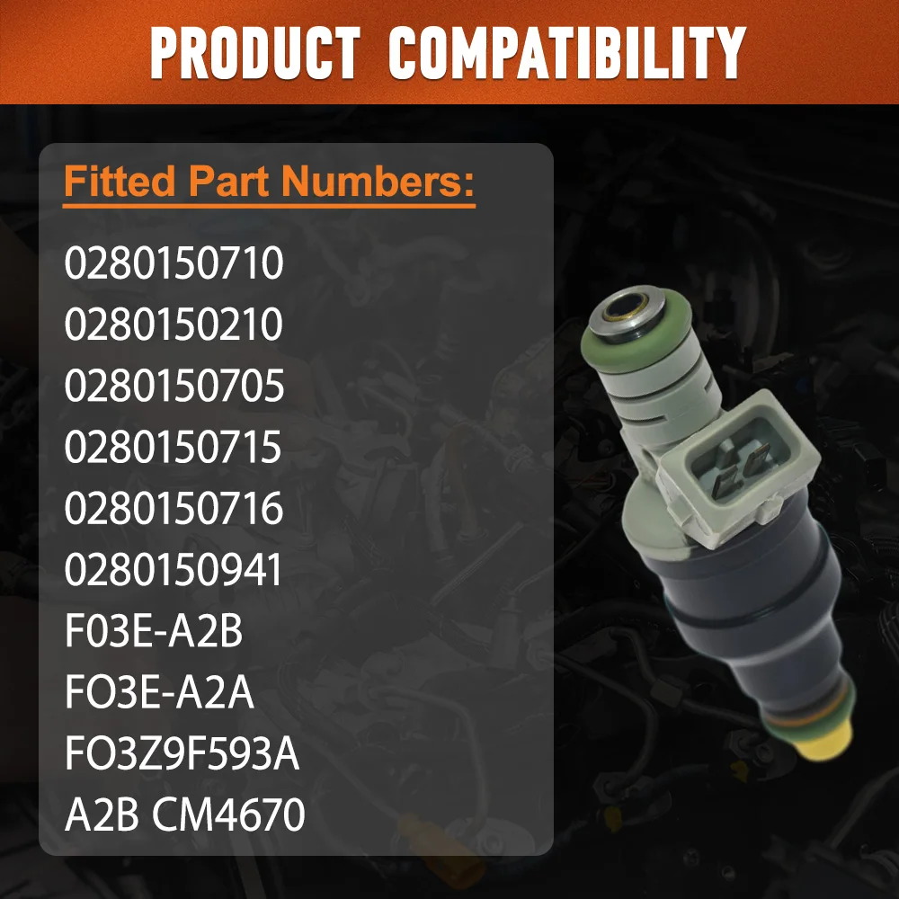 0280150941 Metal and ABS  0280150715 for Mercury Cougar LS 1986-1988 for Ford Mustang 1987-1993 Fuel Injector