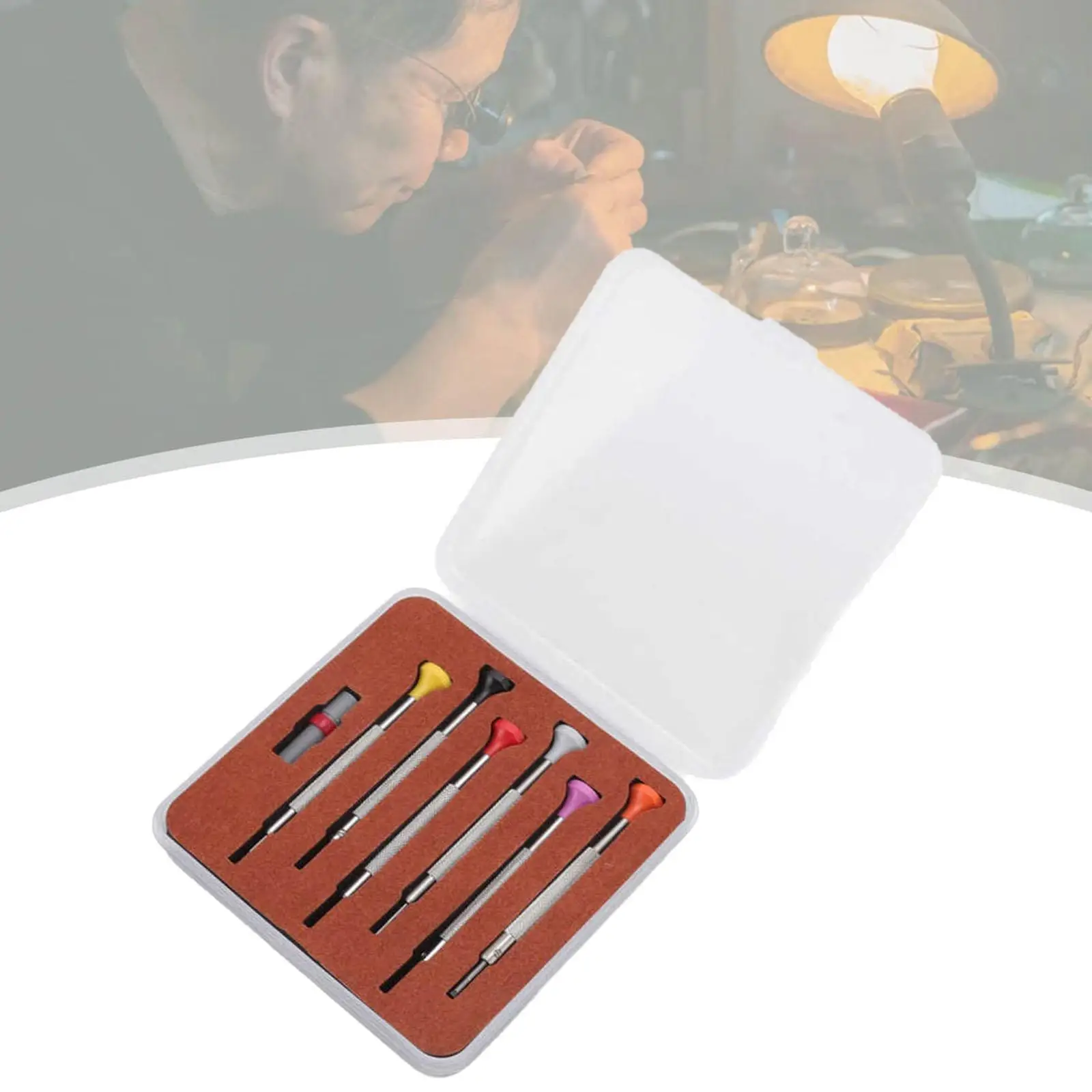 مجموعة مفكات الساعات أدوات صغيرة مفكات الساعات المعدنية لصانعي الساعات الإلكترونية وإصلاح النظارات ومستلزمات المجوهرات #4