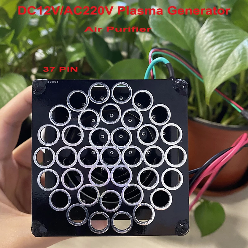 Purificador de aire de iones de cc 12V, Purificador de aire de 220V, ionizador de eliminación de olores de polvo y humo, generador de iones negativos