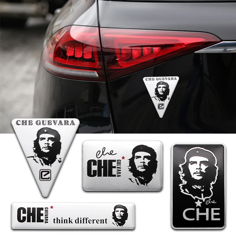 1 Stuks Auto Styling 3d Aluminium Che Guevara Logo Badge Embleem Auto Decoratie Body Stickers Sticker Toepasbaar Op Alle Auto \'S Accessorie