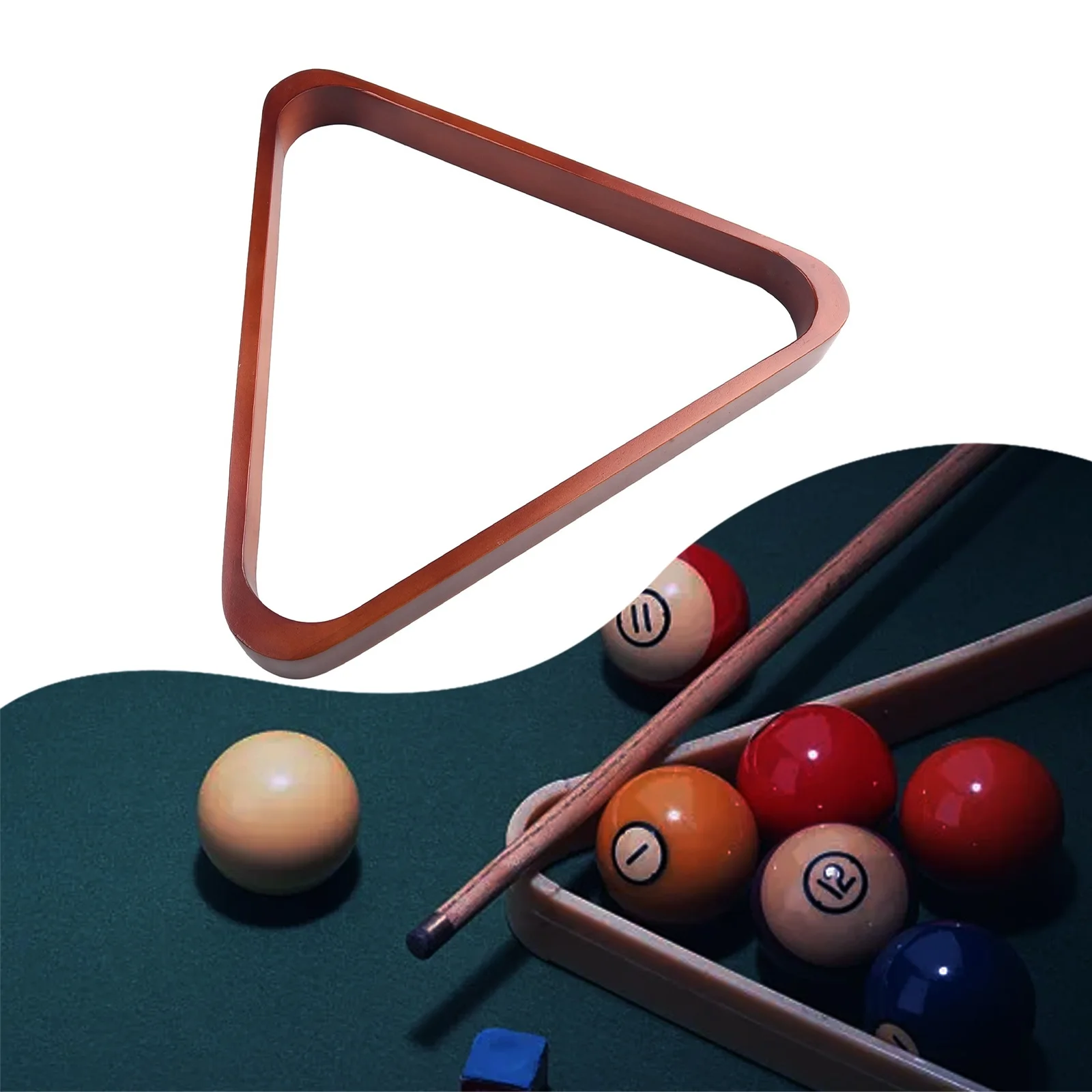

Billiard And Pool 8Ball Triangle Rack, Sturdy And Reliable Wooden Construction, 57 2MM Size, Enhances Ball Arrangement Accuracy