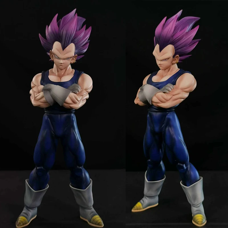 

28cm Ys Dragon Ball Ultra Ego Purple Hair Vegeta Action Figure Statue Computer Case Decoration Desktop Display Anime Collectors