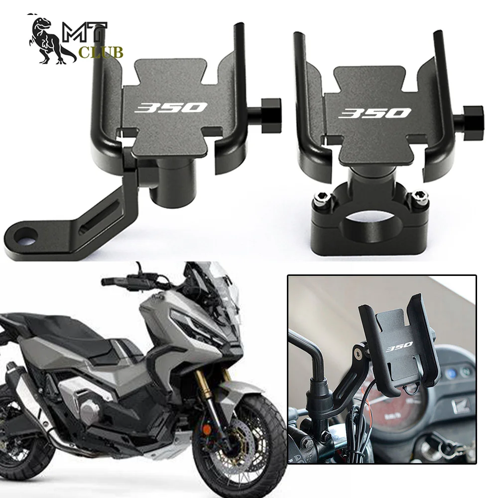 2023 New For Honda ADV350 FORZA350 ADV FORZA 350 Motorcycle Aluminum Handlebar Rear Mirror Mobile Phone Bracket GPS Stand Holder