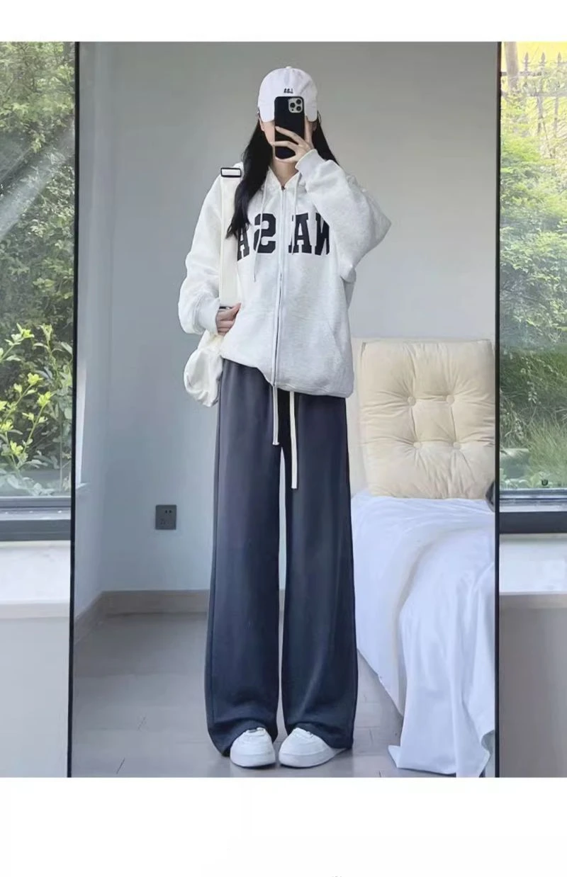 American Kordel zug Design Hose für Damen Mode Hip-Hop Streetwear Damen hose neue 2024 Herbst neue All-Match Damen hose