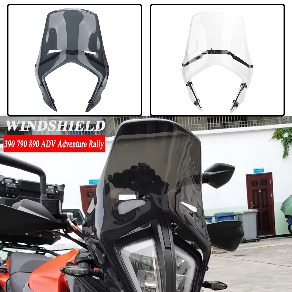 FOR 390 790 890 ADV Adventure Rally 2017-2021 2020 Motorcycle Rally Windshield Wind Deflector WindScreen Visor Viser Compatible