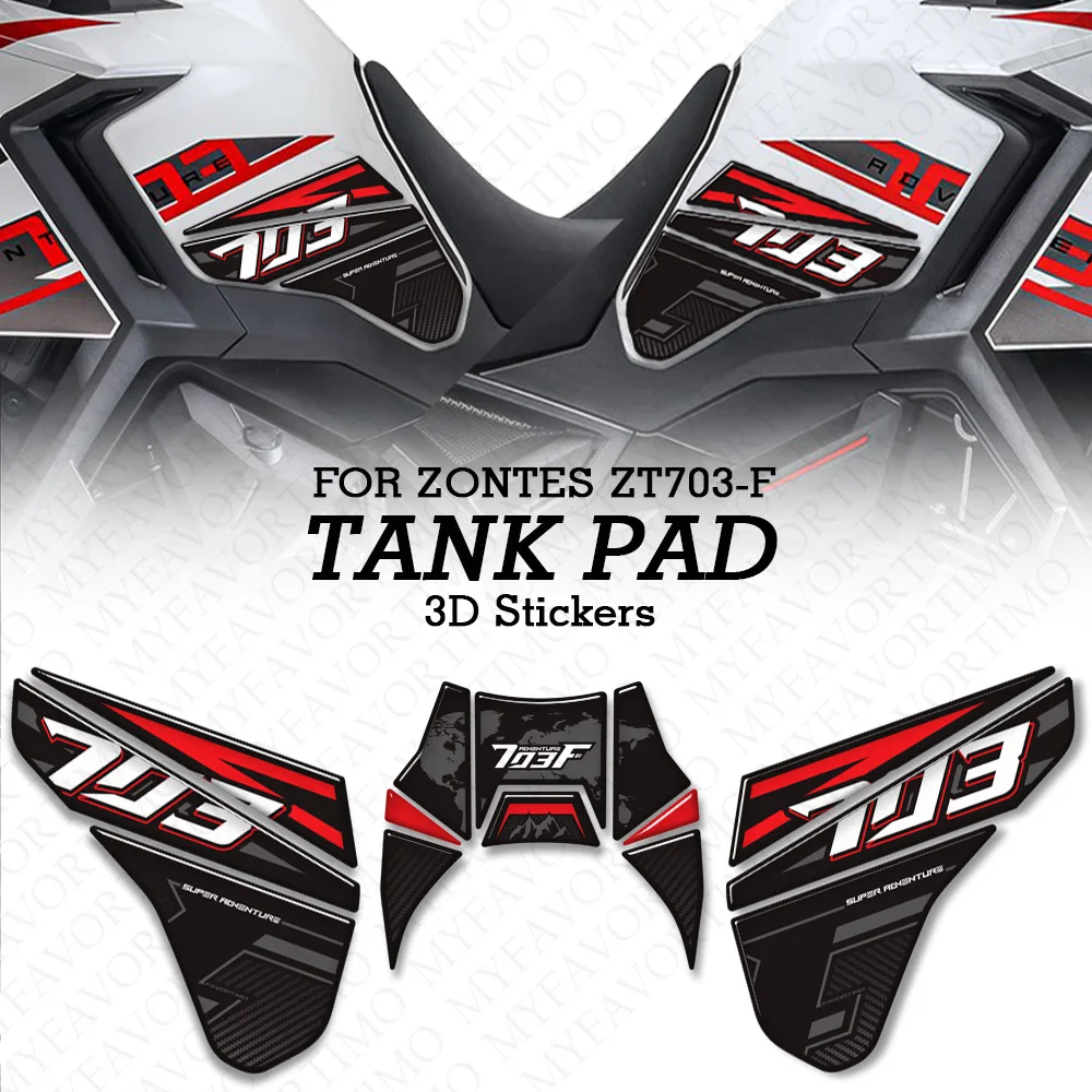 

ZT 703F Decals For Zontes ZT703-F ZT-703F 703 F Adventure Bike Tank Pad TankPad Cap Grips Gas Fuel Knee 3D Resin Stickers
