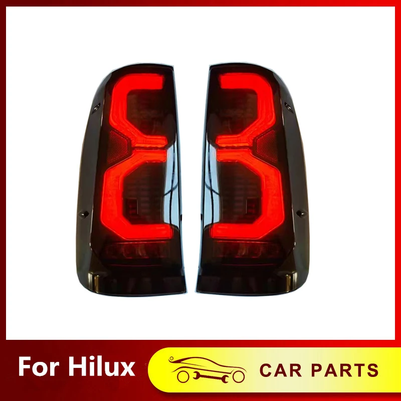 1Pair Taillight For Hilux Vigo 2005 2006 2007-2014 Car LED Rear Lamp Lights Tail Lamps Lamp Turn Signal Brake Reverse Lights