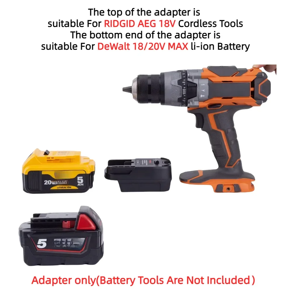 무선 전동 공구 어댑터 및 컨버터, 밀워키 18V/DeWalt 20V MAX XR DeWalt DCB 시리즈 배터리, RIDGID AEG 18V, 1 개