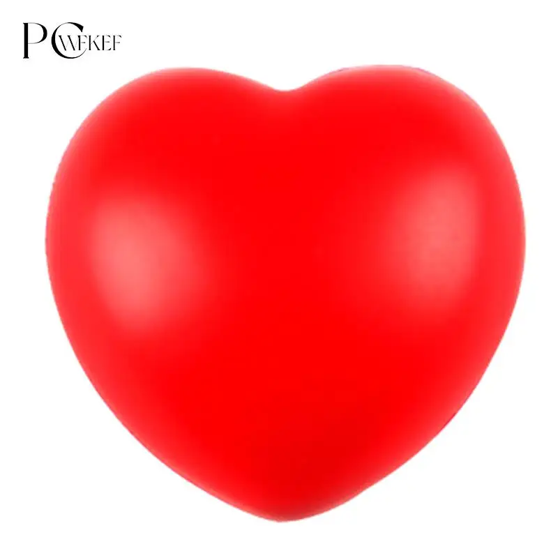 1Pcs Funny Soft Foam Anti Stress Ball Toys Squeeze Heart Shaped Ball Stress Pressure Relief Relax Novelty Fun Gifts Vent Gag Toy