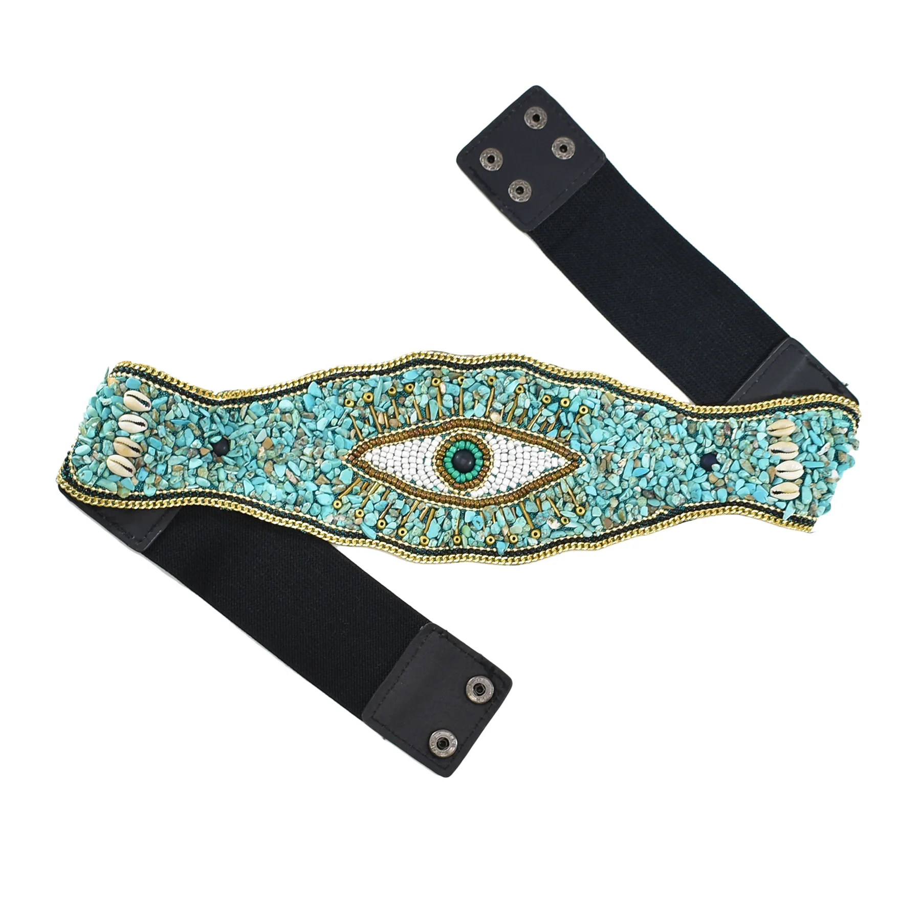 Boho Ethnic Colorful Bead Women\'s Belt Elegant Luxury Design Dresses Accessories Retro Wide Waistband Gypsy African Body Jewelry