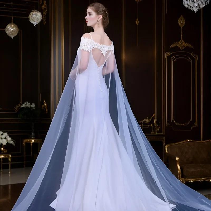 

Cloak Wedding Dress Shawl Bridal Lace Long Style