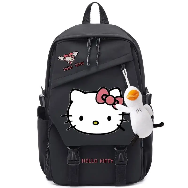 Sanrio Hello Kitty Ransel Tas Sekolah Perlengkapan Sekolah Anak Perempuan Liontin Siswa Kawaii Anime Kartun Fashion Tas Gaya Baru