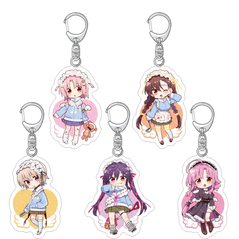 55MM Anime SCHOOL-LIVE! Figur Yuki Takeya Kurumi Ebisuzawa Yuri Wakasa Miki Naoki Acryl-Schlüsselanhänger Kawaii ‌   Weihnachtsgeschenke