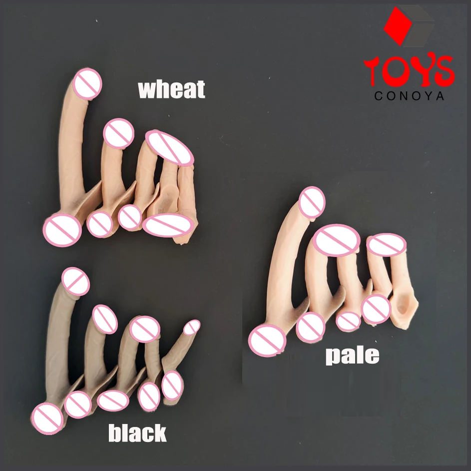 

1/6 Scale Accessories Male Genital Parts Silicone Penis Model Pale/Wheat/ Black Skin for 12“ JIAOU Doll TBL Action Figure